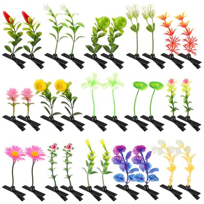 30 Pcs Bean Sprout Hair Clips Rave Mixed Style Plant Hairpins Hair Accessories for Party Irish(Lovely) - style: Lovely