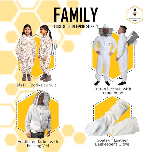 Beekeeping Jacket – Pullover Smock Jacket with Removable Veil, Thumb Straps, and Tool Pockets (2XL) - size: Adult 2XL - Jacket