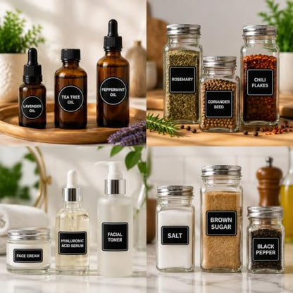 Custom Waterproof Labels for Glass Bottles & Drinks – Durable Vinyl Stickers for Coffee, Juice, Milk Tea & Smoothies – UV Resistant, Tear-Proof, Oil & Water Resistant Labels (Round)