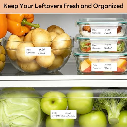1" x 3" Freezer Labels, 500 PCS Removable Food Storage Stickers, Waterproof & Oil-Resistant Write-On Freezer Labels for Kitchen, Refrigerator, Meal Prep, and Containers, TRSTGIX - size: 1''*3''-Black-500 Labels