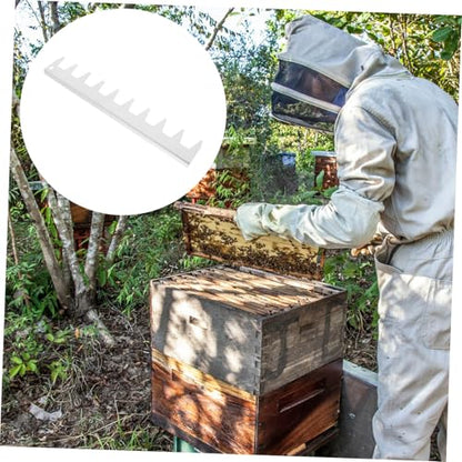 Kisangel Beehive Frame Spacer Tool Stainless Steel Beehive Spacing Tool for Frame Support and Organization Smooth Operation for Inspections for Beekeeping Management