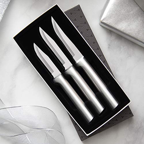 Rada Cutlery Paring Knife Galore Gift Set (S01), 3-Piece Knife Set, Stainless Steel Blades, Sliver Handle - color: Silver