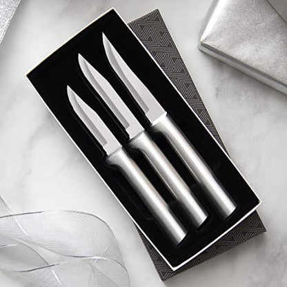 Rada Cutlery Paring Knife Galore Gift Set (S01), 3-Piece Knife Set, Stainless Steel Blades, Sliver Handle - color: Silver
