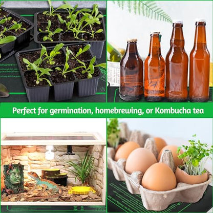 LOCONHA Seedling Heat Mat for Seed Starting,10" x 20.75" Waterproof Heating Pad for Indoor Plants Germination (Black 1 Pack) - color: Black 1 Pack