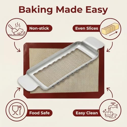 Butter Slicer Cutter,Cheese Cutters for Block Cheese, Butter Slicer with Silicone Baking Mat kit for Butter Squares, Stainless Steel Cutter