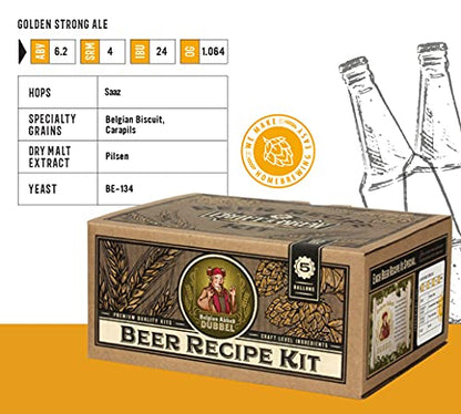 Craft a Brew - Beer Recipe Kit - Belgian Abbey Dubbel - Home Brewing Ingredient Refill - Beer Making Supplies - Includes Hops, Yeast, Malts, Extracts - 5 Gallons - color: Belgian Abbey Dubbel