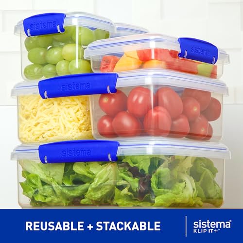 Sistema KLIP IT Large 5L Food Storage Container, Airtight & Stackable, Dishwasher, Freezer, & Microwave-Safe, BPA-Free - size: 5 L (Single)