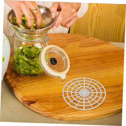 VALICLUD 5pcs Vegetable Fermentation Press Rack Mesh Pickle Jar Weights for Flavor Enhancement Easy Clean for Kimchi Sauerkraut and Pickling Crocks