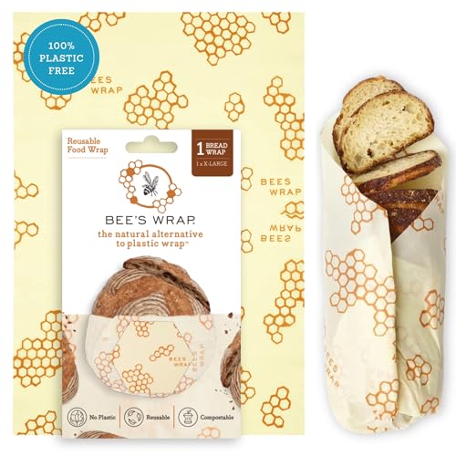 Bee's Wrap Beeswax Wraps for Bread - Beeswax Bread Wrap for Sourdough & Bread Storage - Plastic Free Made in USA Reusable Natural Food Wrap - Honeycomb - color: Honeycomb