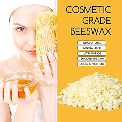TRINIDa White Beeswax Pellets 5LB(80 oz), Organic Bees Wax Pellets for DIY Candles, Beeswax for Candle Making, Skin, Body, Face, and Hair Care, Lotions, DIY Creams, Lip Balm and Soap Making - color: white 5lb