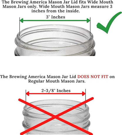 Mason Jar Lids Wide Mouth Plastic 4 Pack - With Flip Cap Screw Top Pouring Spout and Drink Hole - Fits Kerr and Ball Canning Jars - Wet/Dry Food and Liquid Storage - MADE IN USA (Orange) - color: Orange