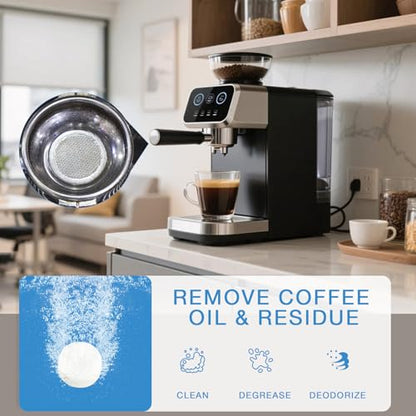 20 Count Coffee Machine Cleaning Tablets, Descaling, Backflush Oil,Limescale & Mineral Deposits Remover Tabs for Espresso Machine, Multi Cup, Pod, Single Serve - size: 20 count(Pack of 1)