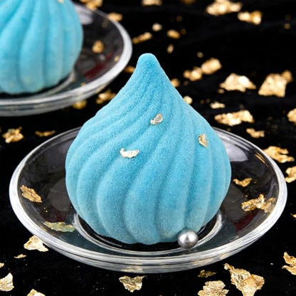 Cone Onion Bun Chocolate Molds, 6-Cavity Cyclone Silicone Mold for Mousse Cake Jelly Candy Soap Candle,10.6 x 6.7 x 2.76 Inches - color: White-R0001