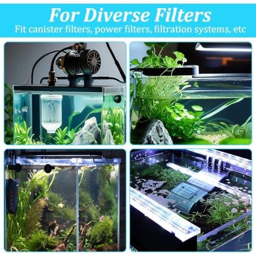 16 Pcs Aquarium Media Bag, Mesh Media Bags with Zipper for Fish Tank | 5.9x7.87 Inch/15x20cm Reusable Filter Bags, For Activated Carbon & Ceramic Rings, White and Black