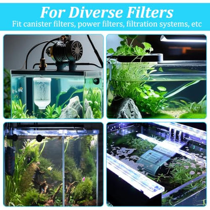 16 Pcs Aquarium Media Bag, Mesh Media Bags with Zipper for Fish Tank | 5.9x7.87 Inch/15x20cm Reusable Filter Bags, For Activated Carbon & Ceramic Rings, White and Black