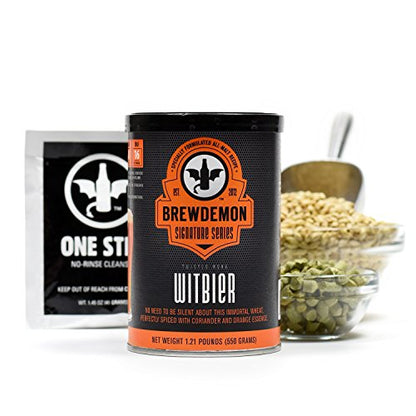 1 Gal. Twisted Monk Witbier Beer Recipe Kit - Makes a Wicked-Good 4.6% ABV Batch of Craft Brewed Beer