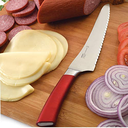 Norpro UNI Knife All Purpose Kitchen 8 in Serrated Stainless Steel Blade for Tomatoes Bread Meat