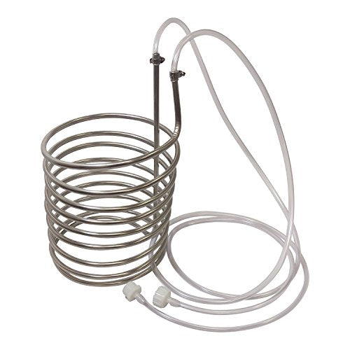 NY Brew Supply Stainless Steel Wort Chiller/Pre-Chiller, Silver