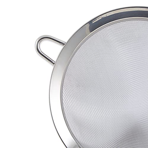 RSVP International Endurance Kitchen Collection, Stainless Steel Fine Mesh Conical Sieve/Colander, Multi-Purpose for Cooking, Baking, Loose Leaf Tea, Bar Strainer Cocktails, 4-Inch - size: 3-1/2-Inch
