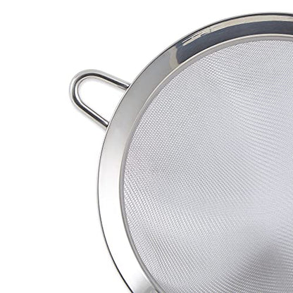 RSVP International Endurance Kitchen Collection, Stainless Steel Fine Mesh Conical Sieve/Colander, Multi-Purpose for Cooking, Baking, Loose Leaf Tea, Bar Strainer Cocktails, 4.75-Inch - size: 4.75-Inch