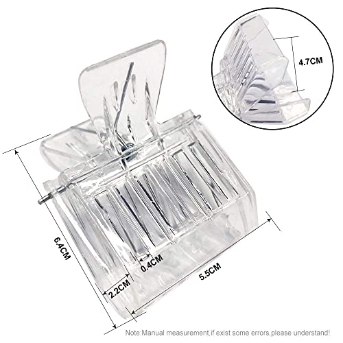 12 Pack Bee Queen Cage Catcher Clips Transparent Plastic Bee Queen Clips Beekeeping kit (12 Pack)