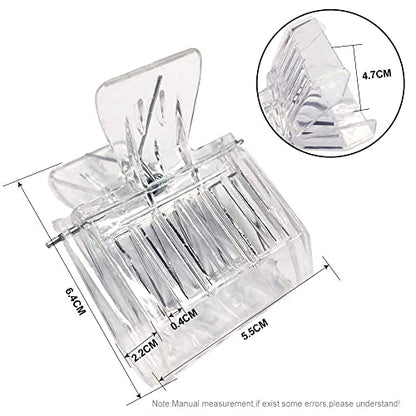 12 Pack Bee Queen Cage Catcher Clips Transparent Plastic Bee Queen Clips Beekeeping kit (12 Pack)