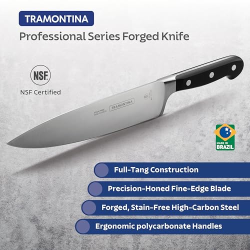 Tramontina Pro Series Forged 8-Inch Carving Knife, Stain-free High-Carbon Steel Kitchen Knives for Slicing Brisket and other Meats - style: 8-Inch Carving Knife