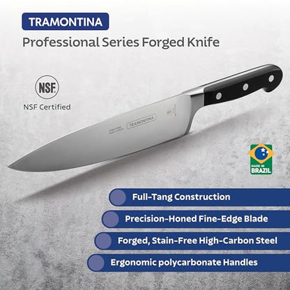 Tramontina Pro Series Forged 8-Inch Carving Knife, Stain-free High-Carbon Steel Kitchen Knives for Slicing Brisket and other Meats - style: 8-Inch Carving Knife