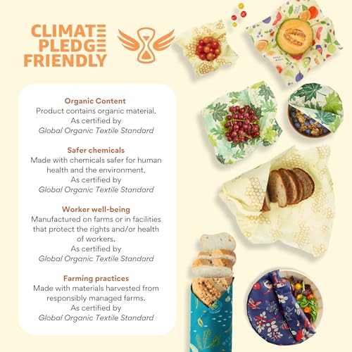 Bee's Wrap - Limited Edition - Beeswax Wraps for Food - Cut to Size 14x52" Beeswax Wrap Roll - Plastic Free Made in USA Reusable Natural Food Wrap - Fresh Squeeze Print - style: Fresh Squeeze