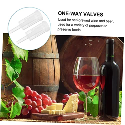 SOLUSTRE 2pcs 3-Piece One-Way Valve Check Valve Set for Brewing Plastic Check Suitable for Wine and Beer Fermentation