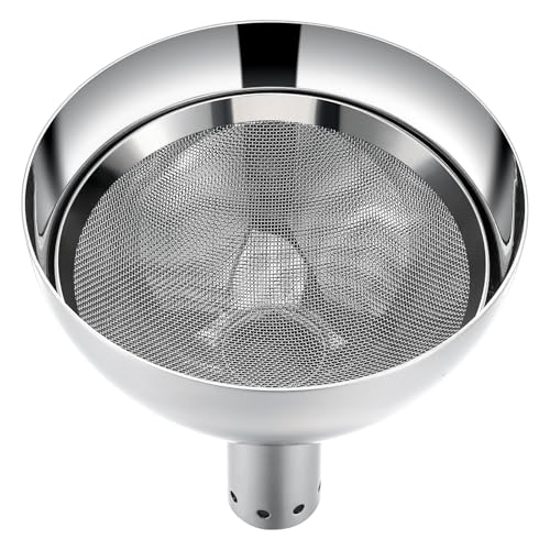 Potchen 4 Pcs Wine Aerator Shower Funnel with Mesh Sediment Strainer Stainless Steel Aerating Decanter Funnel with Filter Sieve and Brushes for Christmas Wine Lover Gift