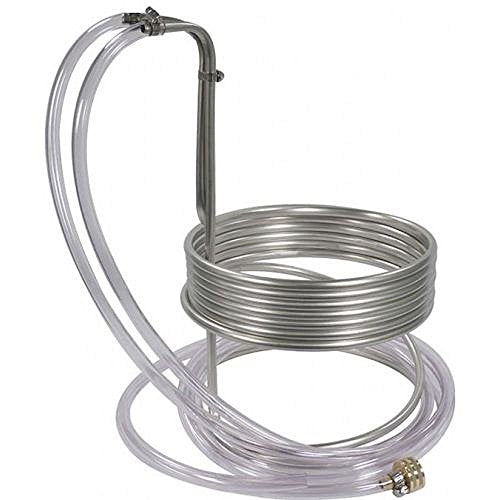 Stainless Steel Immersion Wort Chiller - size: 25', style: STAINLESS STEEL