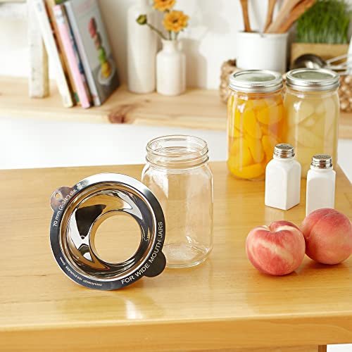RSVP International Endurance Canning Collection Non-Reactive 18/8 Stainless Steel, Dishwasher Safe, Funnel, Wide Mouth, 2-3/4" - size: Funnel, Wide Mouth, 2-3/4"