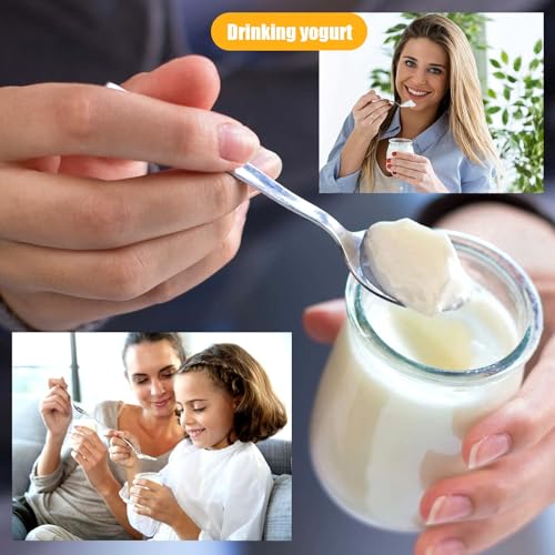 100Pcs Yogurt Jar Lids Set, Yogurt Container Lids Clear Plastic, Reusable Replacement Food Storage Lids for Yogurt Jar Sealing Rings Wide Mouth Storage(2.6inch) - color: White-100
