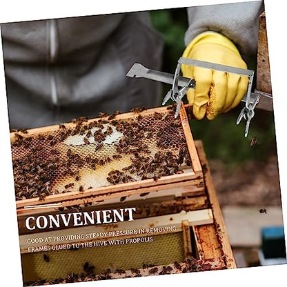 Abaodam Metal Beehive Frame Lifter Tool Durable Gripper for Beekeeping Supplies Essential Hive Frame Support for Easy Lifting Reliable Metal Design Convenient Beekeeping Equipment