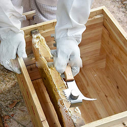 Wooden Handle Multifunction Bee Hive Scraper Tool Beekeeping Equipment Bee Hive Beekeeping Tool Supplies (Scraper Tool) - color: Scraper Tool