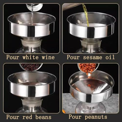 Kitchen Funnel Large Funnel Maximum 15-inch Wide Mouth Food Grade Metal Stainless Steel Mouth Factory use Beer Milk Juice (Top 7.87" Bottom 1.1") - size: Top 7.87" Bottom 1.1"