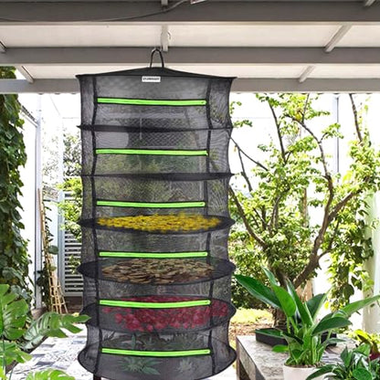 Herb Drying Rack Breathable Mesh Drying Rack,Herb Drying Rack Hanging with Zipper for Drying Herb Plants, Seeds, and Buds,Mesh Hanging Plant Dryer, Foods Dry Net for Garden