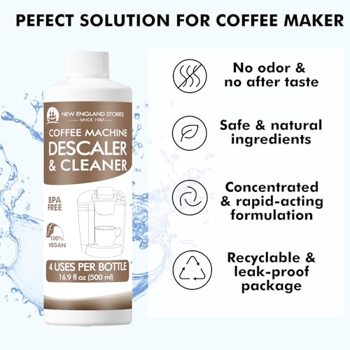 New England Stories 8 Uses Descaling Solution Compatible with Keurig - 33.8oz Coffee Machine Descaler, Espresso Coffee Maker Cleaner, Coffee Pot Limescale Remover - style: Descaling Solution for keurig