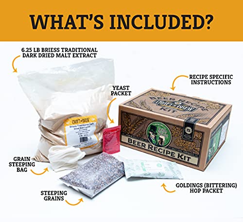 Craft a Brew - Beer Recipe Kit - Bone Dry Irish Stout - Home Brewing Ingredient Refill - Beer Making Supplies - Includes Hops, Yeast, Malts, Extracts - 5 Gallons - color: Bone Dry Irish Stout