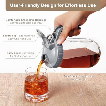 Wide Mouth Mason Jar Pour Spout Lid - 2 Pack Black Airtight Pour Spout Lid with Handle, Turns your Mason Jar into Pitcher, BPA Free & Durable Flip Cap Lids Easy to Clean Fit for Canning Jars - color: Black, size: Wide Mouth 2Pack