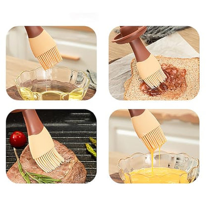 Multi-Purpose Pastry Brush for Kitchen, Baking and Grilling Food Grade Pouring Brush Set - color: Card White