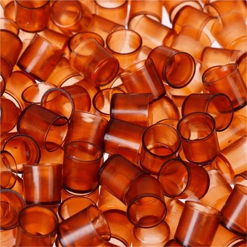 1000Pcs Plastic Queen Bee Raising Cup Brown Cells Cages Room Cups Queen Bee Raising Platform Rearing Cell Cups Beekeeping Tools Brown