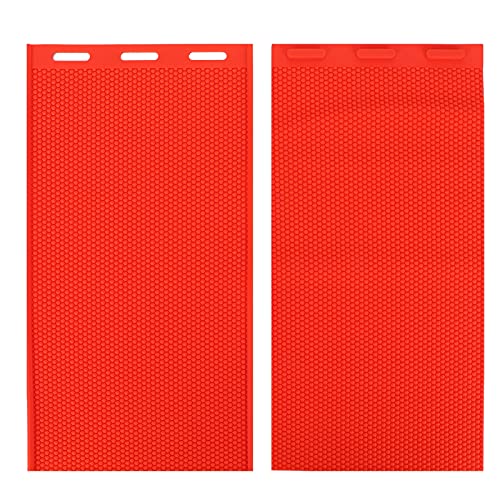 AUNMAS 2 Pack Beeswax Foundation Sheets, 17.3x9.1in Beekeeping Wax Press with Comb Texture, Reusable Rubber Base for Honeycomb Making (5.4mm Thick)