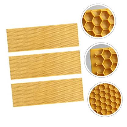 SUPVOX 3pcs Plastic Deep Hive Foundation for Beekeeping Orange Bee Nest Base Smooth Surface Reliable Plastic Material for Increased Honey Production