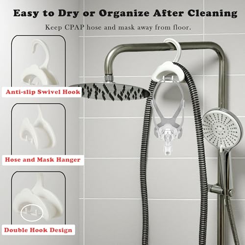 CPAP Cleaning Kit with Hose Dryer for Universal 22mm Tubing, Cpap Cleaner Supplies Includes Collapsible Wash Basin, Hose & Mask Brush, CPAP Holder & Hose End Caps | Make Cpap Cleaning Easier - color: Cpap Cleaning Kit With Hose Dryer