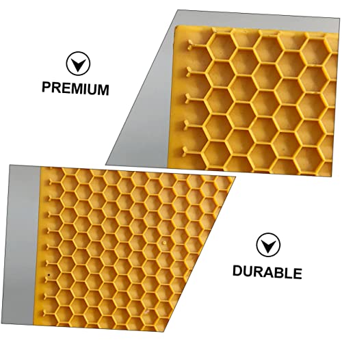 Mikikit Plastic Beehive Foundation Sheet for Deep Hive 3PCS Honeycomb Frame Easy to Use Beehive Building Accessories