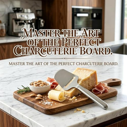 Stainless Steel Hollow-Handled Cheese Knife – A multifunctional kitchen tool for cheese, butter, paring and grating, ideal for snacks, charcuterie and baking (silver)