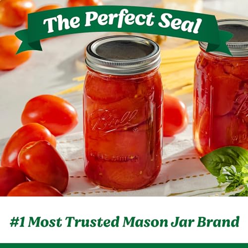 Ball Wide Mouth Quart 32oz. Glass Mason Jar with Lids and Bands, 4 Count - size: 32oz (4-pack)