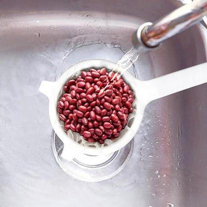 HIC Kitchen Double-Ear Fine Mesh Strainer, BPA-Free, 3-Inch, For Sifting Baking Ingredients, Straining, And Draining Soups And Sauces - color: Double-Ear Fine Mesh White, size: 3-Inch